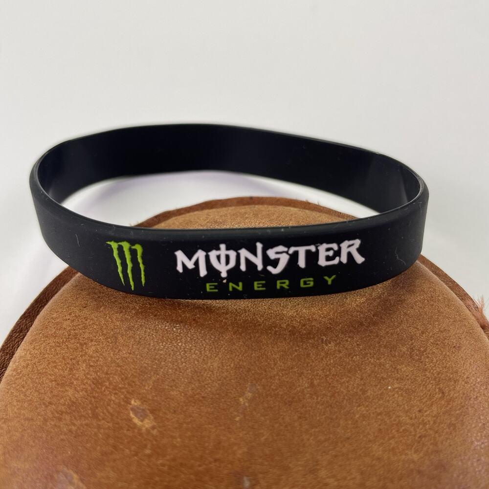Monster Energy Merch Wristband Bracelet M Logo Unleash The Beast Silicone Rubber